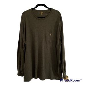 Polo Ralph Lauren Mens Crew Neck Pony Tee Shirt XL Tall Green